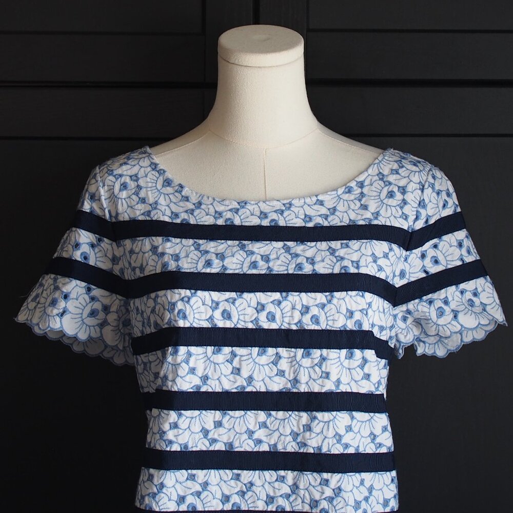 Talbots | Eyelet Lace Short Sleeve Blouse